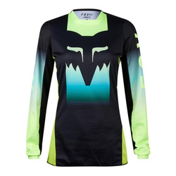 Damska bluza koszulka motocyklowa rowerowa cross mtb FOX 180 Flora czarny/żółty