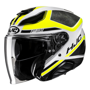 Kask motocyklowy otwarty HJC F31 Ceron czarny/żółty