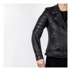 Damska kurtka motocyklowa skórzana ramoneska OZONE RAMONES MODERN matowy czarna