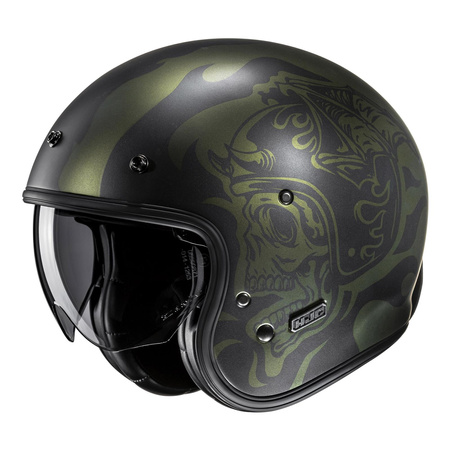 Kask motocyklowy otwarty HJC V31 Flame czarny