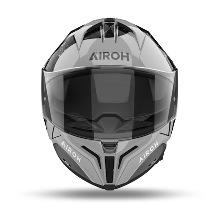 Kask motocyklowy AIROH MATRYX SCOPE LIGHT GREY biały szary czarny