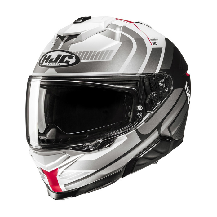 Kask motocyklowy HJC I71 Viz szary/czarny/czerwony