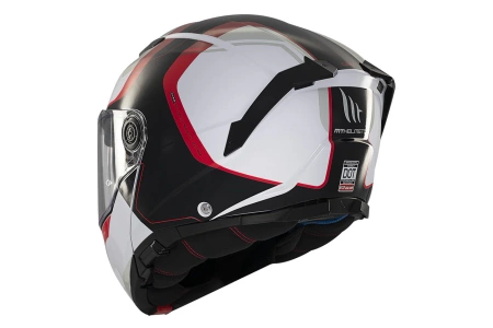 Kask motocyklowy MT ATOM 2 SV EMALLA MATT WHITE/BLACK/RED biały czarny czerwony