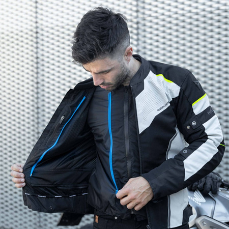 Kurtka motocyklowa tekstylna Rebelhorn HIFLOW IV czarny-srebrny