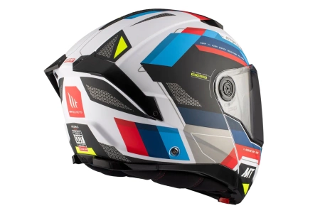 Kask motocyklowy MT ATOM 2 SV BAST WHITE/BLUE/RED biały niebieski czerwony czarny