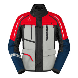 Kurtka motocyklowa tekstylna SPIDI 4 SEASON V3 BLUE/ICE/RED niebieski szary czerwony