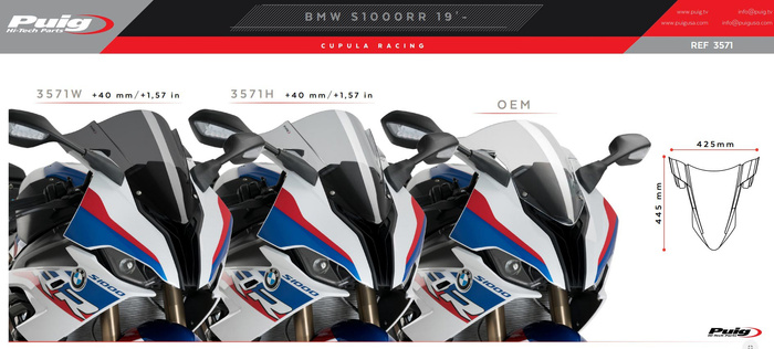 Szyba sportowa PUIG do BMW S1000RR 19-21