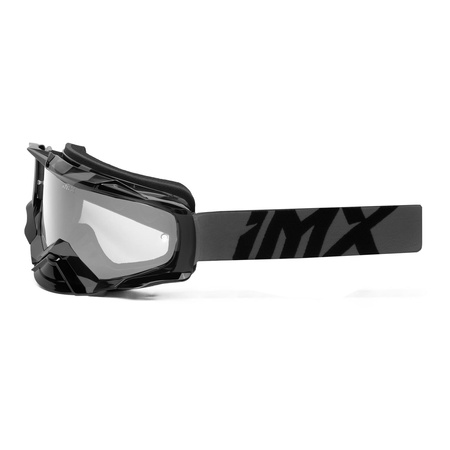 Gogle motocyklowe IMX Dust Graphic Grey Gloss/Black - Szyba Dark Smoke + Clear (2 Szyby W Zestawie)