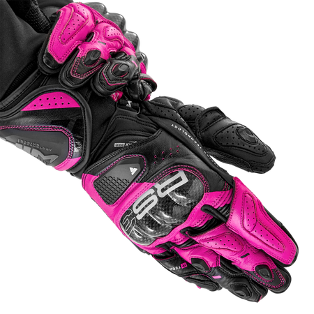 Rękawice motocyklowe damskie SHIMA RS-3 LADY PINK czarny różowy