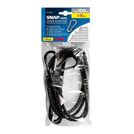 LAMPA Uni-Flex, para elastycznych linek z regulacją rozmiaru i zamkami bezpieczeństwa , 20-150 cm. Ø 8 mm.