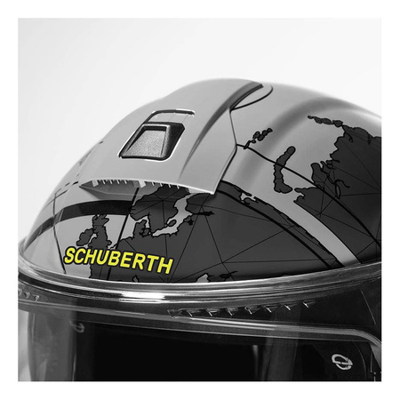 Kask motocyklowy SCHUBERTH C5 ECE GLOBE GREY szary czarny żółty fluo
