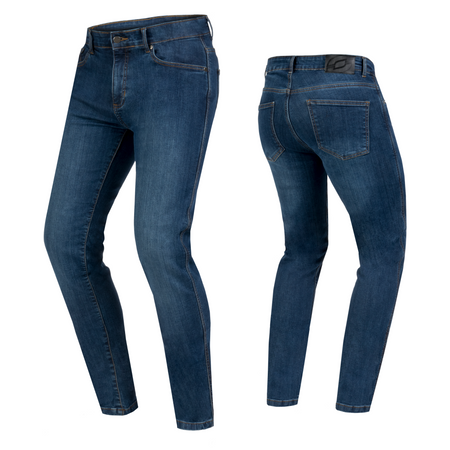 Jeansy motocyklowe OZONE STRIKER Regular Fit sprany niebieski