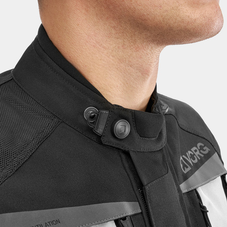 Kurtka motocyklowa VORG CUMULUS FLUO czarny szary żółty fluo