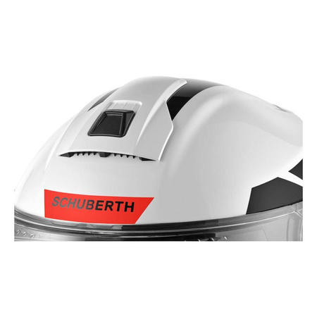 Kask motocyklowy SCHUBERTH C5 ECE ECLIPSE RED biały czarny czerwony
