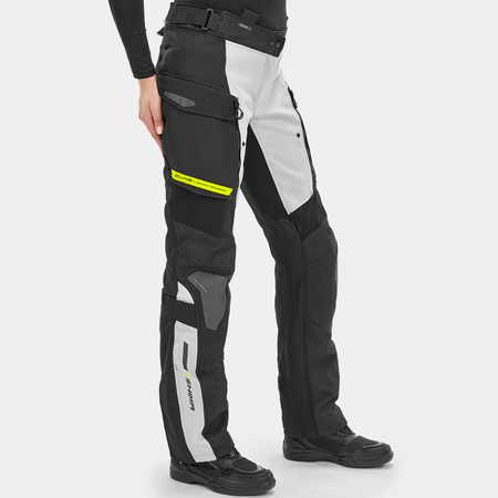 Spodnie motocyklowe damskie SHIMA DUNE LADY FLUO czarny szary żółty fluo