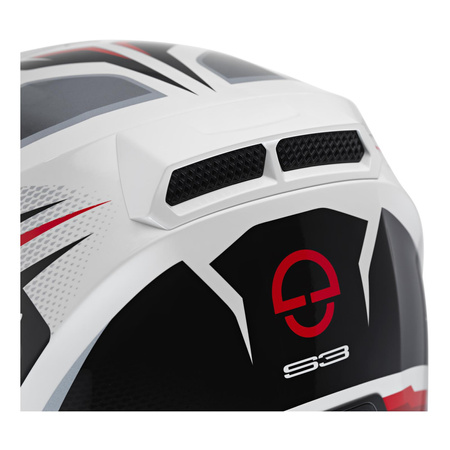 Kask motocyklowy SCHUBERTH S3 ECE APEX WHITE czarny biały czerwony