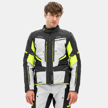 Kurtka motocyklowa SHIMA DUNE FLUO czarny szary żółty fluo