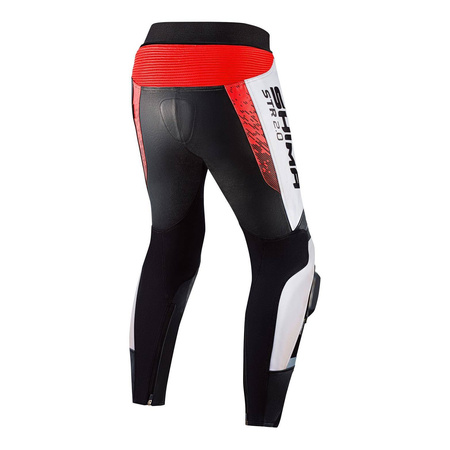 Spodnie motocyklowe skórzane sportowe Shima STR 2.0 czerwone