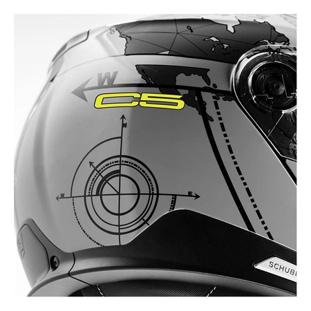 Kask motocyklowy SCHUBERTH C5 ECE GLOBE GREY szary czarny żółty fluo