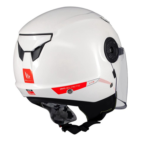 Kask otwarty dziecięcy MT LITE KIDS SOLID GLOSS WHITE biały