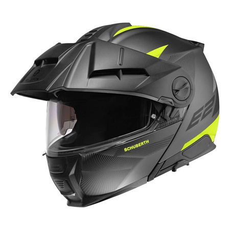 Kask motocyklowy SCHUBERTH E2 ECE DEFENDER YELLOW czarny szary żółty fluo