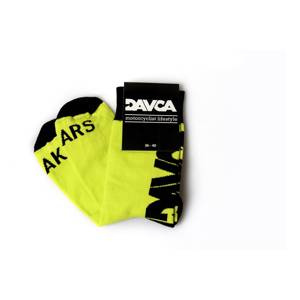 Skarpetki DAVCA YELLOW żółty fluo czarny