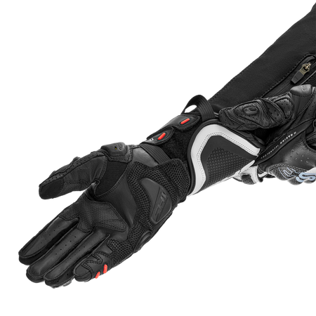 Rękawice motocyklowe damskie SHIMA RS-3 LADY WHITE czarny biały