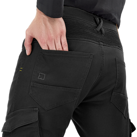 Spodnie jeansowe motocyklowe VORG REVO BLACK czarny