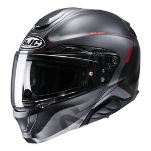 Kask motocyklowy szczękowy HJC RPHA 91 Combust czarny/czerwony