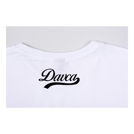 Koszulka codzienna T-shirt DAVCA CARDS WHITE biały beżowy zielony