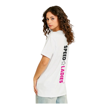 Koszulka codzienna T-shirt damski SPEED LADIES WHITE biały różowy