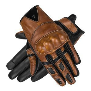 Rękawice motocyklowe miejskie Rebelhorn THUG II Vintage brązowy vintage
