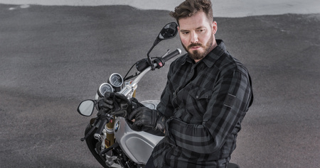 Rękawice motocyklowe turystyczne skórzane Shima AVIATOR czarny