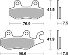 SBS KLOCKI HAMULCOWE KH197 KAWASAKI EX 400 NINJA '18-'23, EX 250R NINJA '18-'20