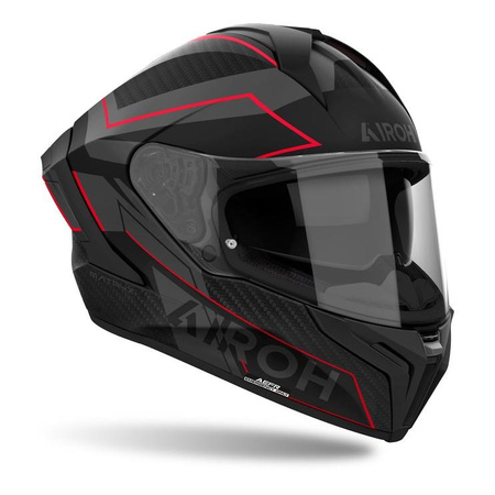 Kask motocyklowy AIROH MATRYX SENTINEL RED MATT czerwony szary czarny