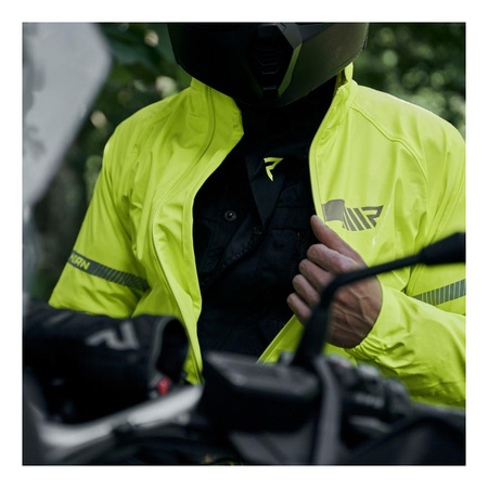 Kurtka przeciwdeszczowa odblaskowa motocyklowa Rebelhorn OCEAN żółty fluo unisex