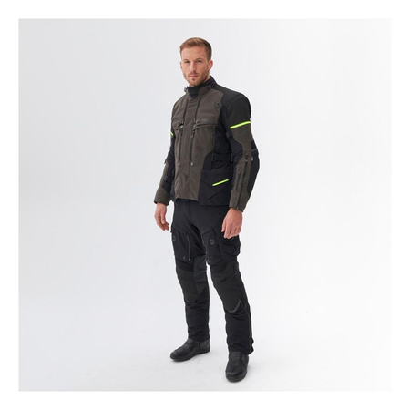 Kurtka motocyklowa tekstylna turystyczna Rebelhorn RANGE czarny-antracyt-żółty fluo