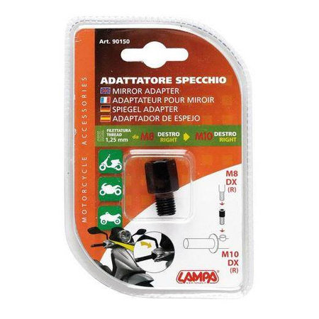 LAMPA Adapter do lusterka gwint prawy Ø 8 mm na prawy Ø 10 mm
