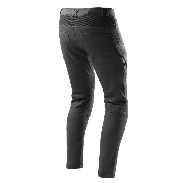 Jeansy motocyklowe OZONE FASTER TAPERED FIT czarne