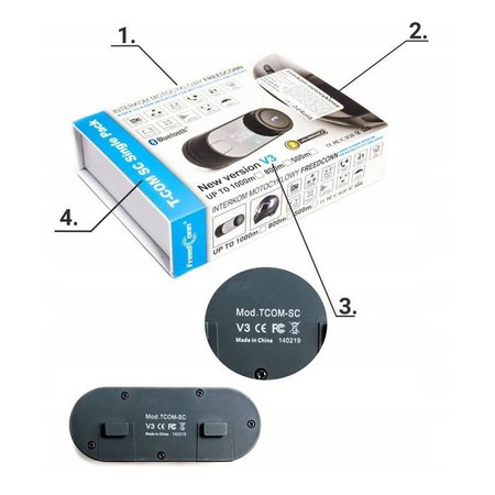 Interkom motocyklowy uniwersalny FreedConn T-COM SC V3