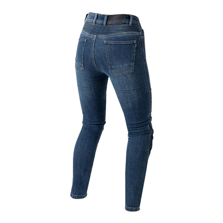 Damskie jeansy motocyklowe OZONE AGNESS II niebieski sprany