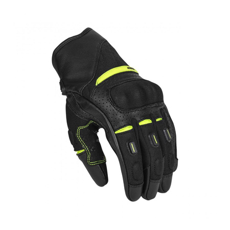 Rękawice motocyklowe SECA AXIS MESH II FLUO YELLOW czarny żółty fluo