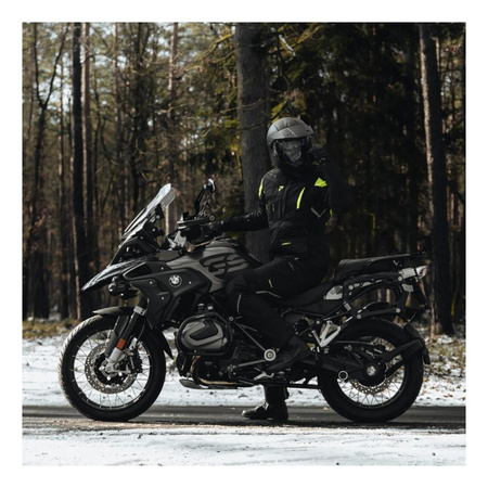 Kurtka motocyklowa tekstylna Rebelhorn HARDY II czarny-żółty fluo