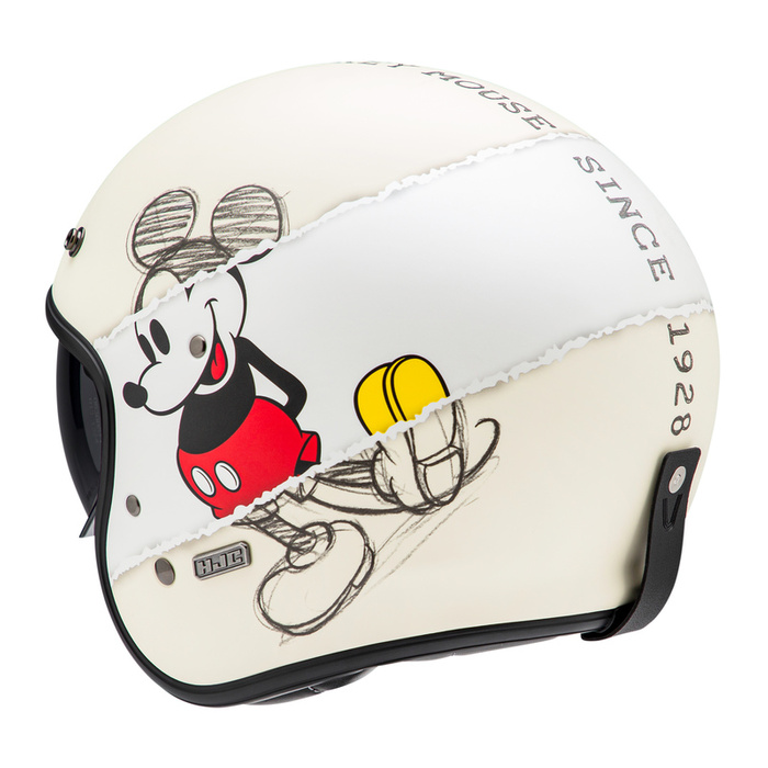 Kask motocyklowy otwarty HJC V31 Disney Mickey Sketch beżowy