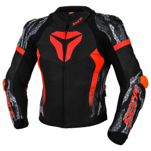 Kurtka motocyklowa SECA SRS II FLUO RED czerwony fluo czarny szary