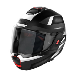 Kask motocyklowy NOLAN N120-1 SUBWAY WHITE/BLACK czarny biały