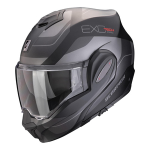 Kask motocyklowy SCORPION EXO-TECH EVO PRO COMMUTA BLACK/SILVER czarny srebrny