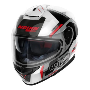 Kask motocyklowy NOLAN N80-8 WANTED WHITE/BLACK/RED biały czarny czerwony szary