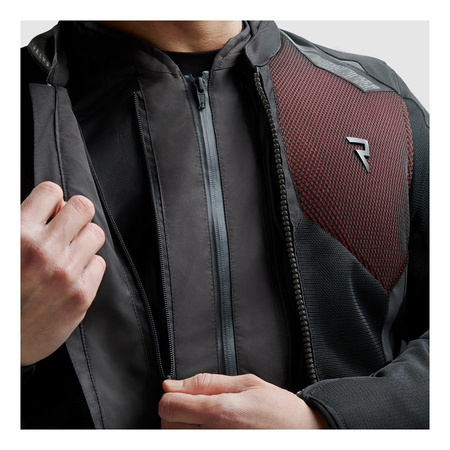 Kurtka motocyklowa tekstylna Rebelhorn JAX czarny-czerwony