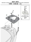 KAPPA Stelaż kufra motocyklowego centralnego KYMCO XCITING 400I (13-15) ( Z PŁYTĄ MONOKEY )
